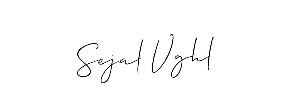 It looks lik you need a new signature style for name Sejal Vghl. Design unique handwritten (Allison_Script) signature with our free signature maker in just a few clicks. Sejal Vghl signature style 2 images and pictures png