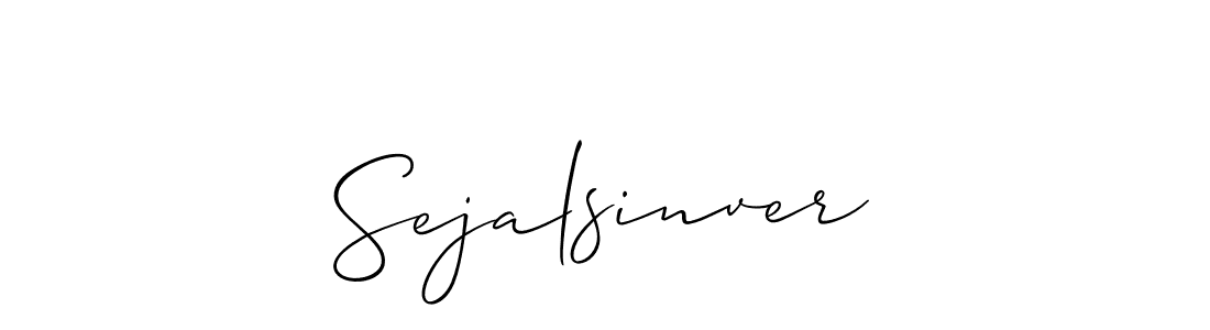 Also You can easily find your signature by using the search form. We will create Sejalsinver name handwritten signature images for you free of cost using Allison_Script sign style. Sejalsinver signature style 2 images and pictures png