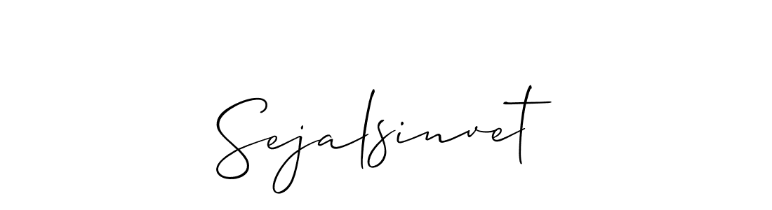 You should practise on your own different ways (Allison_Script) to write your name (Sejalsinvet) in signature. don't let someone else do it for you. Sejalsinvet signature style 2 images and pictures png