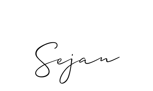 Create a beautiful signature design for name Sejan. With this signature (Allison_Script) fonts, you can make a handwritten signature for free. Sejan signature style 2 images and pictures png