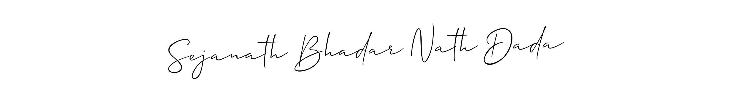 Design your own signature with our free online signature maker. With this signature software, you can create a handwritten (Allison_Script) signature for name Sejanath Bhadar Nath Dada. Sejanath Bhadar Nath Dada signature style 2 images and pictures png