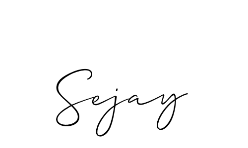 Design your own signature with our free online signature maker. With this signature software, you can create a handwritten (Allison_Script) signature for name Sejay. Sejay signature style 2 images and pictures png