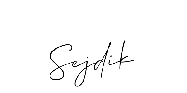 Also You can easily find your signature by using the search form. We will create Sejdik name handwritten signature images for you free of cost using Allison_Script sign style. Sejdik signature style 2 images and pictures png