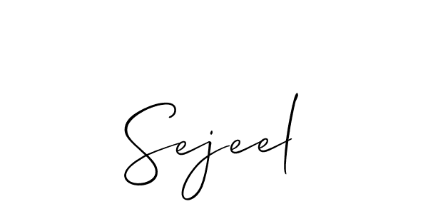 Sejeel stylish signature style. Best Handwritten Sign (Allison_Script) for my name. Handwritten Signature Collection Ideas for my name Sejeel. Sejeel signature style 2 images and pictures png