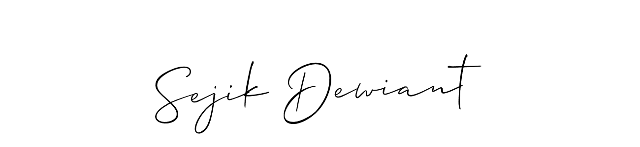 Also You can easily find your signature by using the search form. We will create Sejik Dewiant name handwritten signature images for you free of cost using Allison_Script sign style. Sejik Dewiant signature style 2 images and pictures png