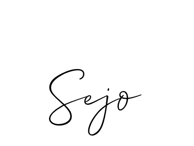 It looks lik you need a new signature style for name Sejo. Design unique handwritten (Allison_Script) signature with our free signature maker in just a few clicks. Sejo signature style 2 images and pictures png