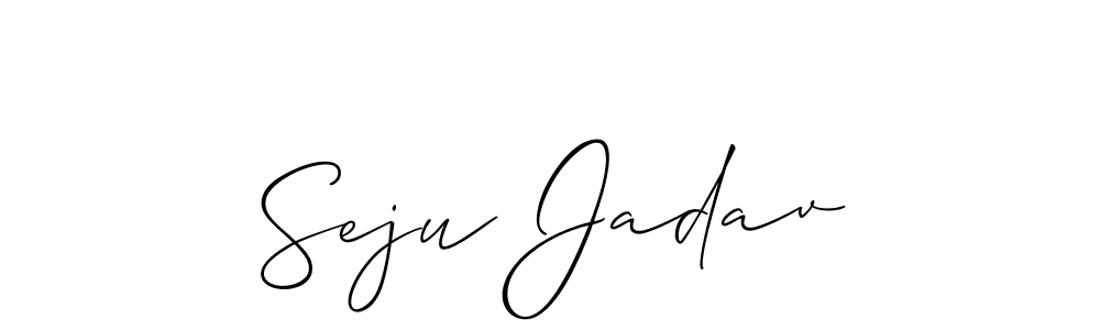 Seju Jadav stylish signature style. Best Handwritten Sign (Allison_Script) for my name. Handwritten Signature Collection Ideas for my name Seju Jadav. Seju Jadav signature style 2 images and pictures png