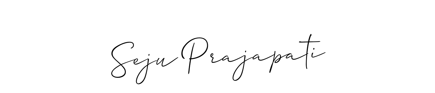 Use a signature maker to create a handwritten signature online. With this signature software, you can design (Allison_Script) your own signature for name Seju Prajapati. Seju Prajapati signature style 2 images and pictures png