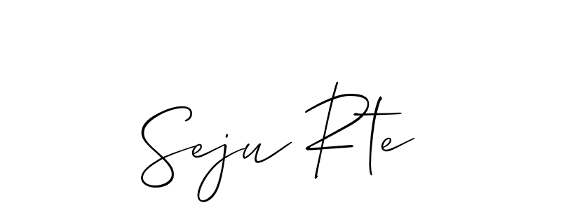 Also You can easily find your signature by using the search form. We will create Seju Rte name handwritten signature images for you free of cost using Allison_Script sign style. Seju Rte signature style 2 images and pictures png