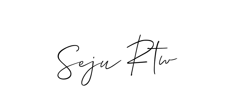 Design your own signature with our free online signature maker. With this signature software, you can create a handwritten (Allison_Script) signature for name Seju Rtw. Seju Rtw signature style 2 images and pictures png