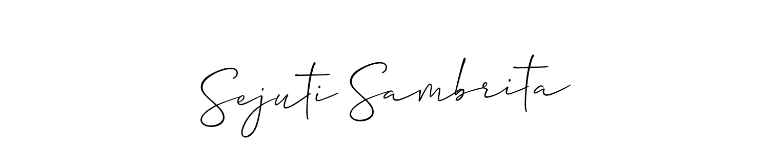 Once you've used our free online signature maker to create your best signature Allison_Script style, it's time to enjoy all of the benefits that Sejuti Sambrita name signing documents. Sejuti Sambrita signature style 2 images and pictures png