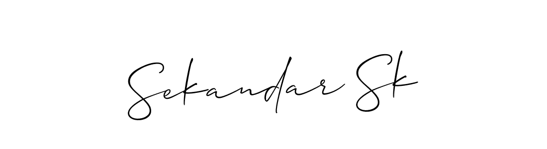 You should practise on your own different ways (Allison_Script) to write your name (Sekandar Sk) in signature. don't let someone else do it for you. Sekandar Sk signature style 2 images and pictures png