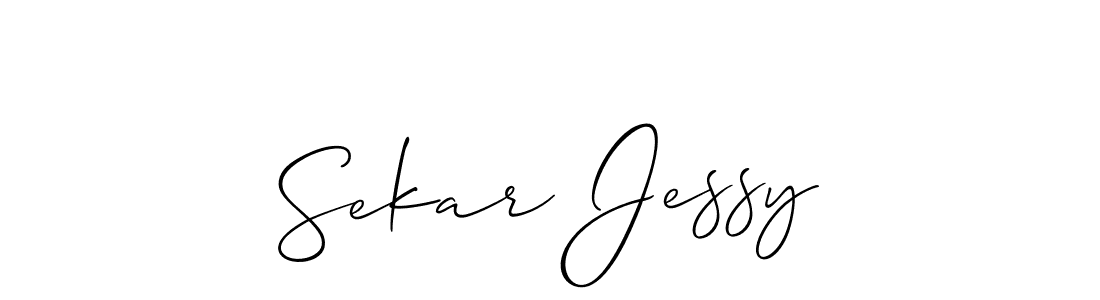 if you are searching for the best signature style for your name Sekar Jessy. so please give up your signature search. here we have designed multiple signature styles  using Allison_Script. Sekar Jessy signature style 2 images and pictures png