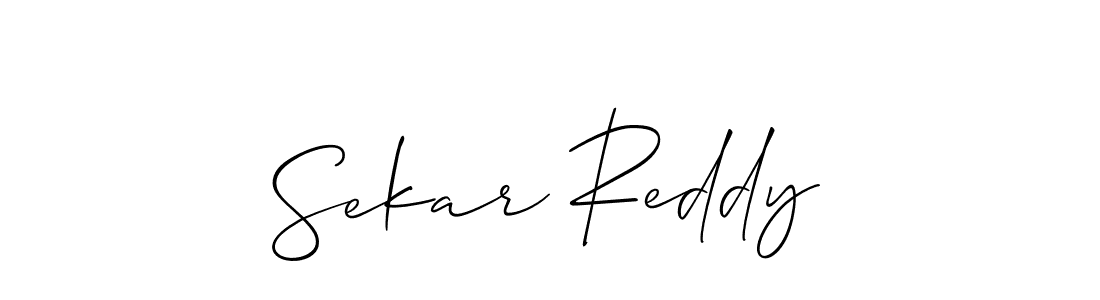 Also we have Sekar Reddy name is the best signature style. Create professional handwritten signature collection using Allison_Script autograph style. Sekar Reddy signature style 2 images and pictures png