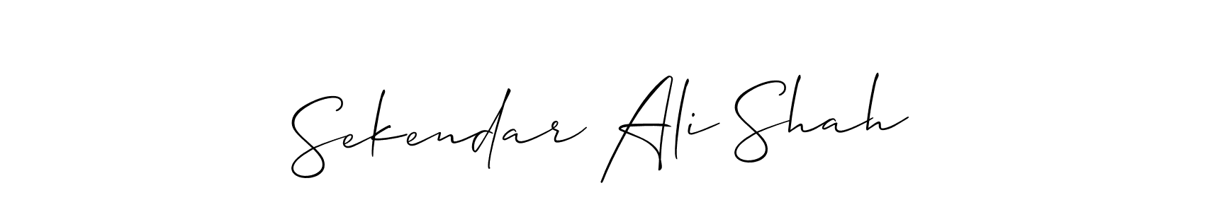 if you are searching for the best signature style for your name Sekendar Ali Shah. so please give up your signature search. here we have designed multiple signature styles  using Allison_Script. Sekendar Ali Shah signature style 2 images and pictures png