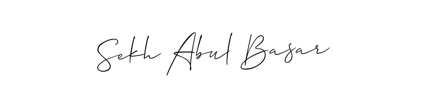 How to make Sekh Abul Basar signature? Allison_Script is a professional autograph style. Create handwritten signature for Sekh Abul Basar name. Sekh Abul Basar signature style 2 images and pictures png