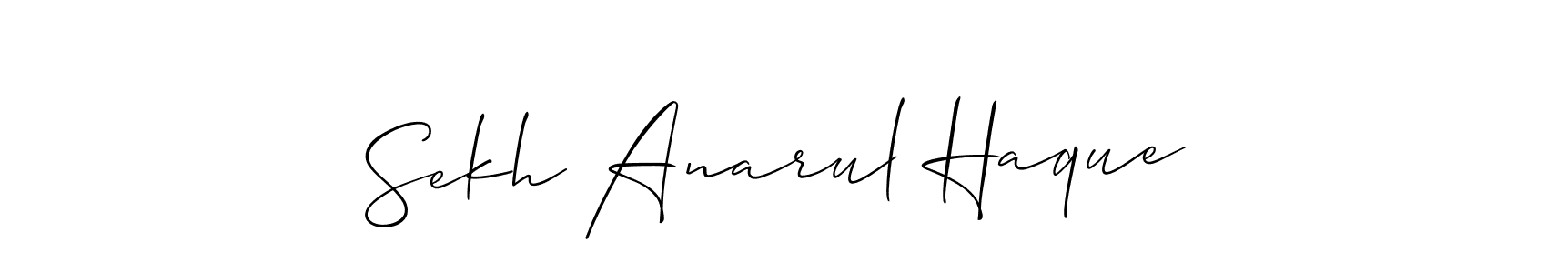 Also we have Sekh Anarul Haque name is the best signature style. Create professional handwritten signature collection using Allison_Script autograph style. Sekh Anarul Haque signature style 2 images and pictures png