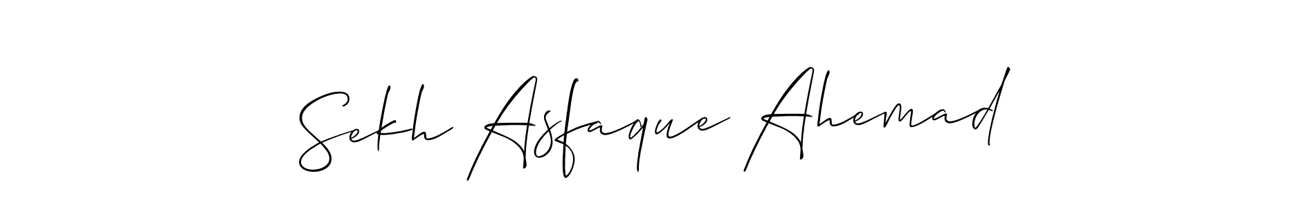 The best way (Allison_Script) to make a short signature is to pick only two or three words in your name. The name Sekh Asfaque Ahemad include a total of six letters. For converting this name. Sekh Asfaque Ahemad signature style 2 images and pictures png