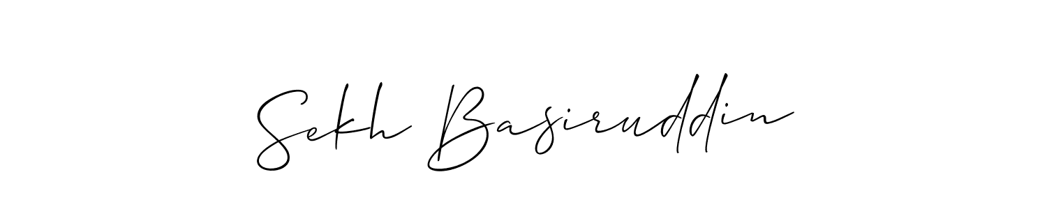 Make a beautiful signature design for name Sekh Basiruddin. With this signature (Allison_Script) style, you can create a handwritten signature for free. Sekh Basiruddin signature style 2 images and pictures png