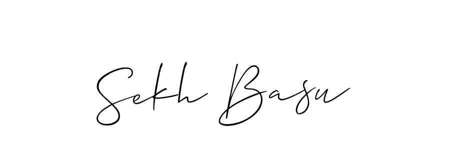 Make a beautiful signature design for name Sekh Basu. With this signature (Allison_Script) style, you can create a handwritten signature for free. Sekh Basu signature style 2 images and pictures png