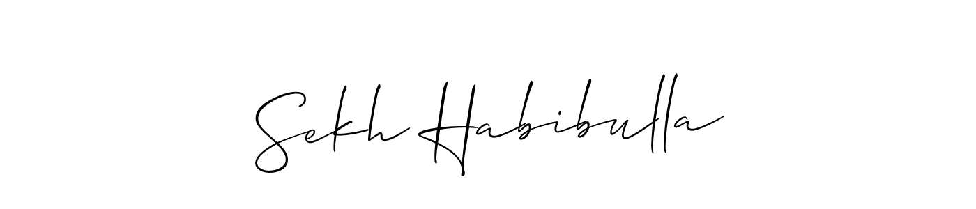 Make a beautiful signature design for name Sekh Habibulla. Use this online signature maker to create a handwritten signature for free. Sekh Habibulla signature style 2 images and pictures png