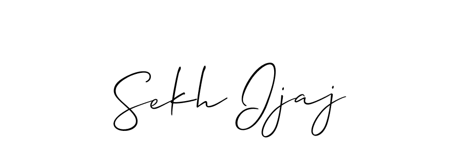 Create a beautiful signature design for name Sekh Ijaj. With this signature (Allison_Script) fonts, you can make a handwritten signature for free. Sekh Ijaj signature style 2 images and pictures png