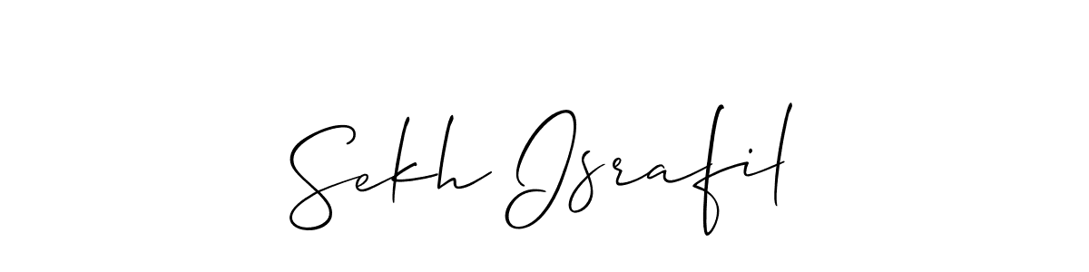 Allison_Script is a professional signature style that is perfect for those who want to add a touch of class to their signature. It is also a great choice for those who want to make their signature more unique. Get Sekh Israfil name to fancy signature for free. Sekh Israfil signature style 2 images and pictures png