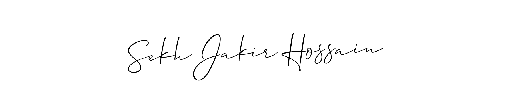 Make a beautiful signature design for name Sekh Jakir Hossain. With this signature (Allison_Script) style, you can create a handwritten signature for free. Sekh Jakir Hossain signature style 2 images and pictures png