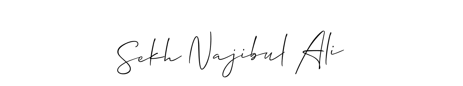 It looks lik you need a new signature style for name Sekh Najibul Ali. Design unique handwritten (Allison_Script) signature with our free signature maker in just a few clicks. Sekh Najibul Ali signature style 2 images and pictures png