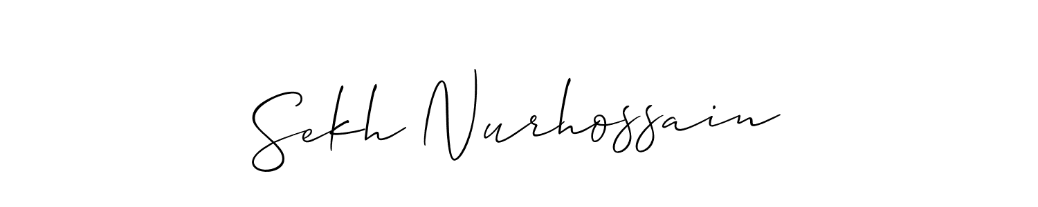 Create a beautiful signature design for name Sekh Nurhossain. With this signature (Allison_Script) fonts, you can make a handwritten signature for free. Sekh Nurhossain signature style 2 images and pictures png