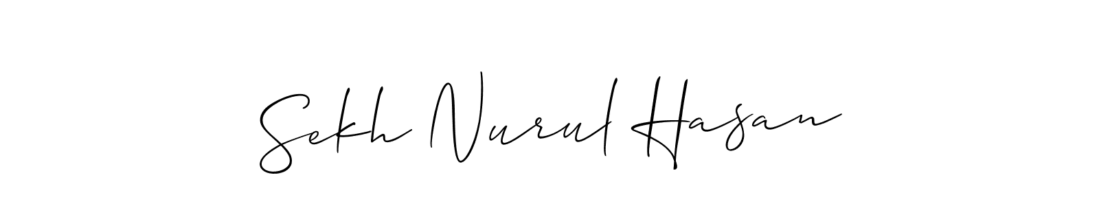 This is the best signature style for the Sekh Nurul Hasan name. Also you like these signature font (Allison_Script). Mix name signature. Sekh Nurul Hasan signature style 2 images and pictures png