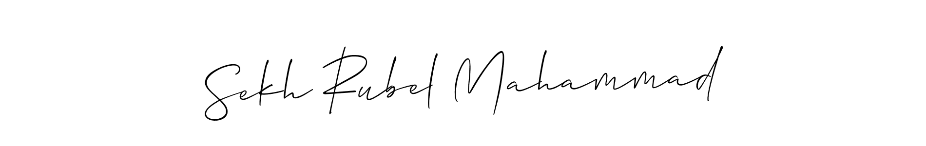 The best way (Allison_Script) to make a short signature is to pick only two or three words in your name. The name Sekh Rubel Mahammad include a total of six letters. For converting this name. Sekh Rubel Mahammad signature style 2 images and pictures png