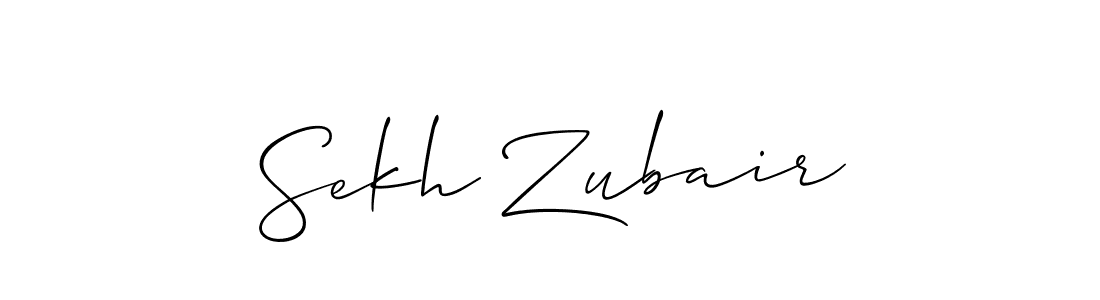 The best way (Allison_Script) to make a short signature is to pick only two or three words in your name. The name Sekh Zubair include a total of six letters. For converting this name. Sekh Zubair signature style 2 images and pictures png