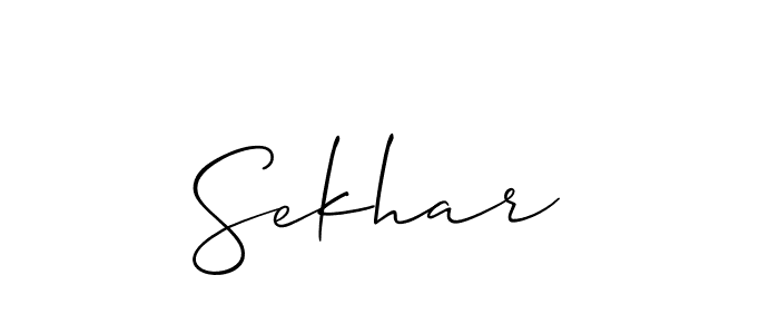 It looks lik you need a new signature style for name Sekhar . Design unique handwritten (Allison_Script) signature with our free signature maker in just a few clicks. Sekhar  signature style 2 images and pictures png