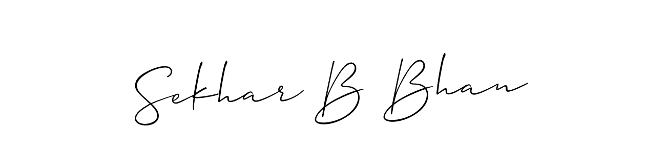 Also we have Sekhar B Bhan name is the best signature style. Create professional handwritten signature collection using Allison_Script autograph style. Sekhar B Bhan signature style 2 images and pictures png