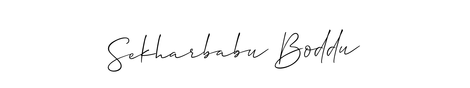Make a short Sekharbabu Boddu signature style. Manage your documents anywhere anytime using Allison_Script. Create and add eSignatures, submit forms, share and send files easily. Sekharbabu Boddu signature style 2 images and pictures png