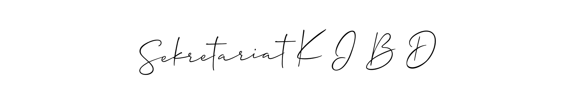 Best and Professional Signature Style for Sekretariat K I B D. Allison_Script Best Signature Style Collection. Sekretariat K I B D signature style 2 images and pictures png