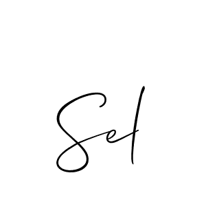 How to make Sel name signature. Use Allison_Script style for creating short signs online. This is the latest handwritten sign. Sel signature style 2 images and pictures png