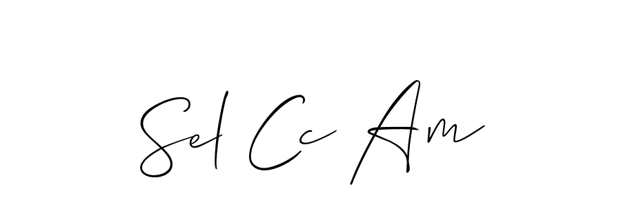 Also You can easily find your signature by using the search form. We will create Sel Cc Am name handwritten signature images for you free of cost using Allison_Script sign style. Sel Cc Am signature style 2 images and pictures png