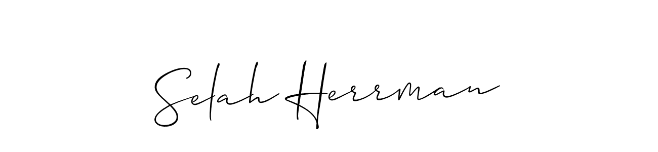 Allison_Script is a professional signature style that is perfect for those who want to add a touch of class to their signature. It is also a great choice for those who want to make their signature more unique. Get Selah Herrman name to fancy signature for free. Selah Herrman signature style 2 images and pictures png