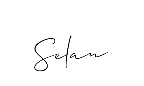 How to make Selan name signature. Use Allison_Script style for creating short signs online. This is the latest handwritten sign. Selan signature style 2 images and pictures png