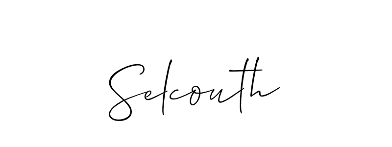 if you are searching for the best signature style for your name Selcouth. so please give up your signature search. here we have designed multiple signature styles  using Allison_Script. Selcouth signature style 2 images and pictures png