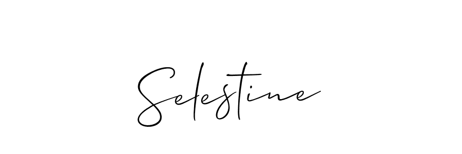Selestine stylish signature style. Best Handwritten Sign (Allison_Script) for my name. Handwritten Signature Collection Ideas for my name Selestine. Selestine signature style 2 images and pictures png