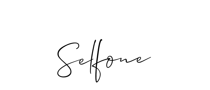 Use a signature maker to create a handwritten signature online. With this signature software, you can design (Allison_Script) your own signature for name Selfone. Selfone signature style 2 images and pictures png