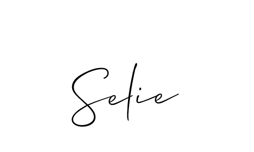 How to Draw Selie signature style? Allison_Script is a latest design signature styles for name Selie. Selie signature style 2 images and pictures png