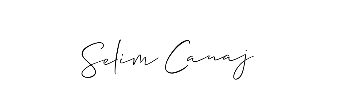 Use a signature maker to create a handwritten signature online. With this signature software, you can design (Allison_Script) your own signature for name Selim Canaj. Selim Canaj signature style 2 images and pictures png