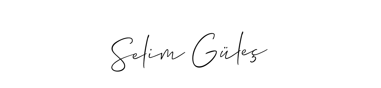 Create a beautiful signature design for name Selim Güleç. With this signature (Allison_Script) fonts, you can make a handwritten signature for free. Selim Güleç signature style 2 images and pictures png