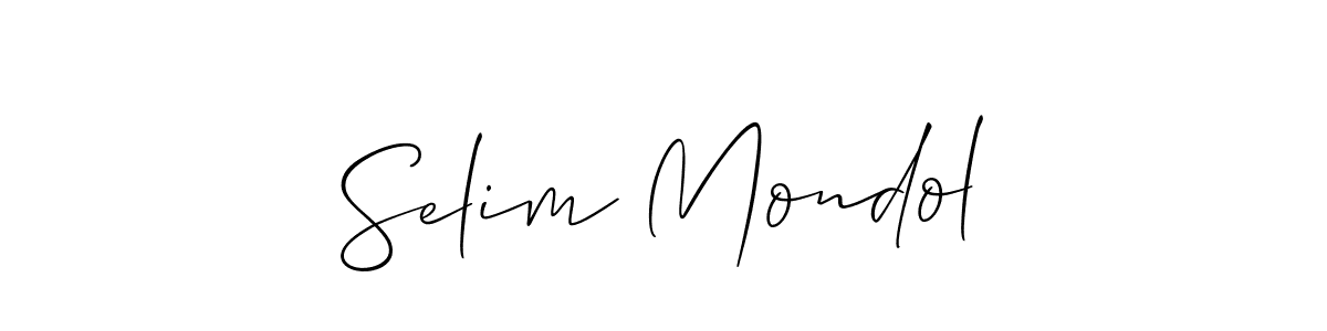 Create a beautiful signature design for name Selim Mondol. With this signature (Allison_Script) fonts, you can make a handwritten signature for free. Selim Mondol signature style 2 images and pictures png