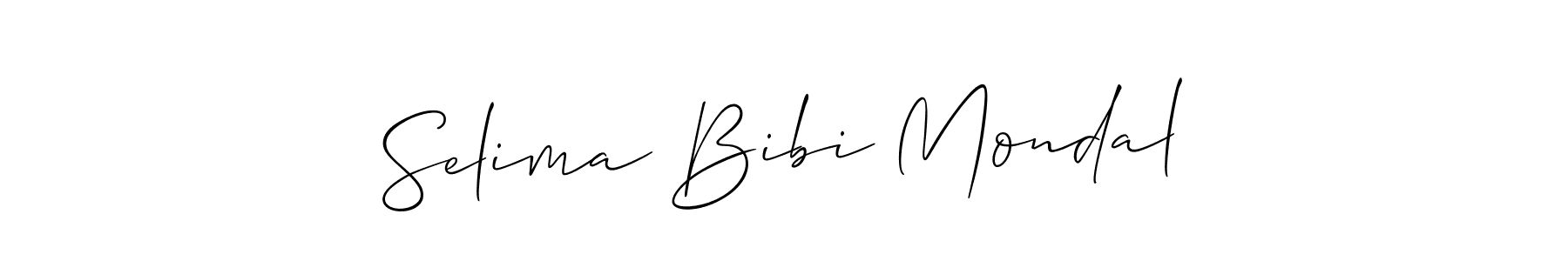 It looks lik you need a new signature style for name Selima Bibi Mondal. Design unique handwritten (Allison_Script) signature with our free signature maker in just a few clicks. Selima Bibi Mondal signature style 2 images and pictures png