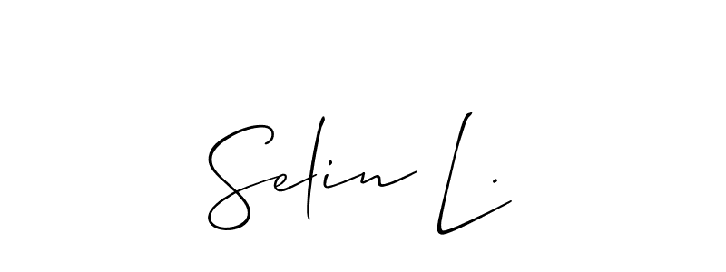 It looks lik you need a new signature style for name Selin L.. Design unique handwritten (Allison_Script) signature with our free signature maker in just a few clicks. Selin L. signature style 2 images and pictures png